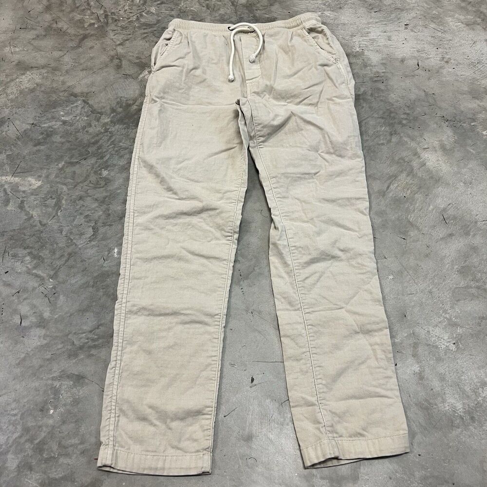 Marine Layer Athletic Fit Beige Casual Drawstring Pants Lounge Medium Summer